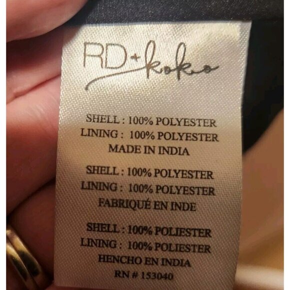 RD + KoKo Multicolor Pleated Chevron Midi Skirt Size Large - Picture 4 of 9